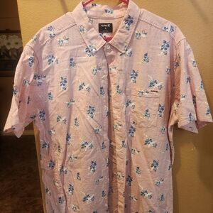 Hurley Light Pink Floral Casual Shirt